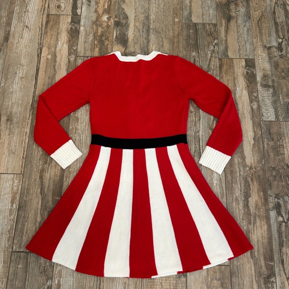 Francesca’s size Medium Ladies Christmas Holiday Sweater Dress Red and White - Picture 8 of 8